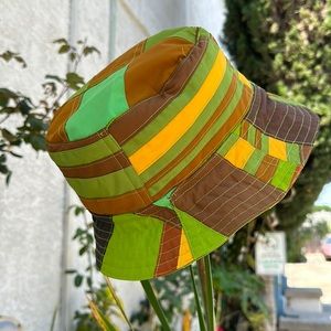 Bucket hat water proof patch work